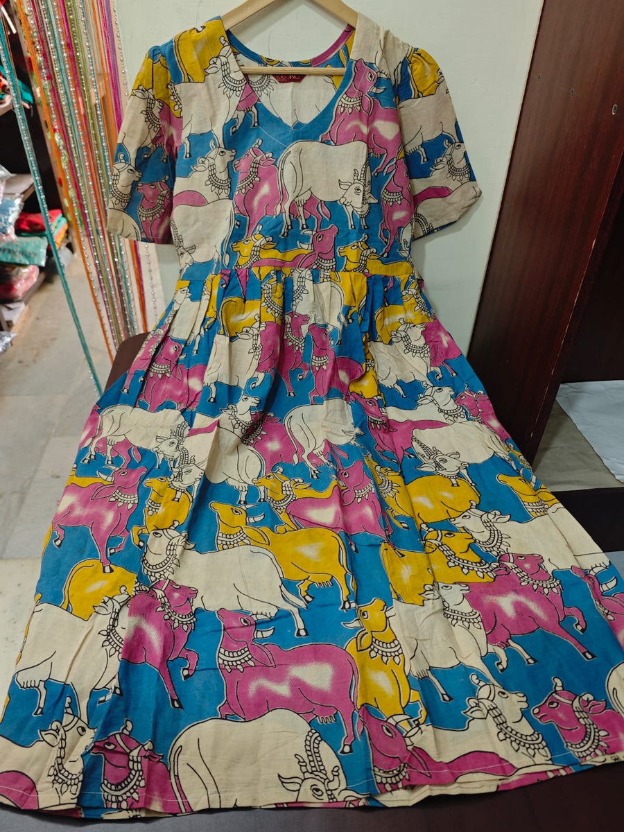 Handblock Kalamkari Frock
