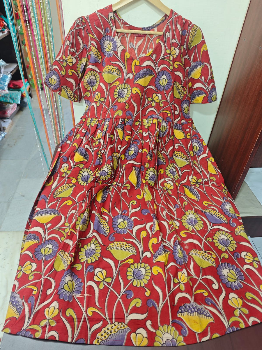 Handblock Kalamkari Frock