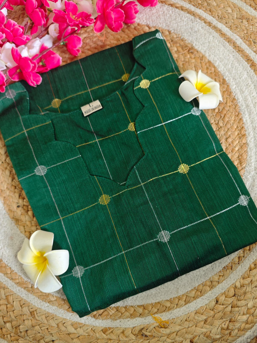 Dupion Raw Silk Kurti