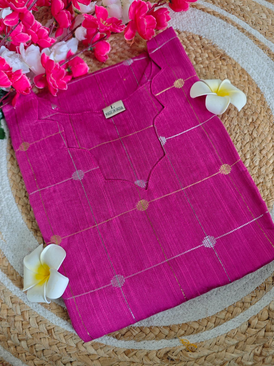 Dupion Raw Silk Kurti
