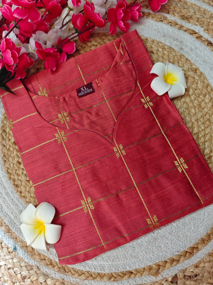 Dupion Raw Silk Kurti