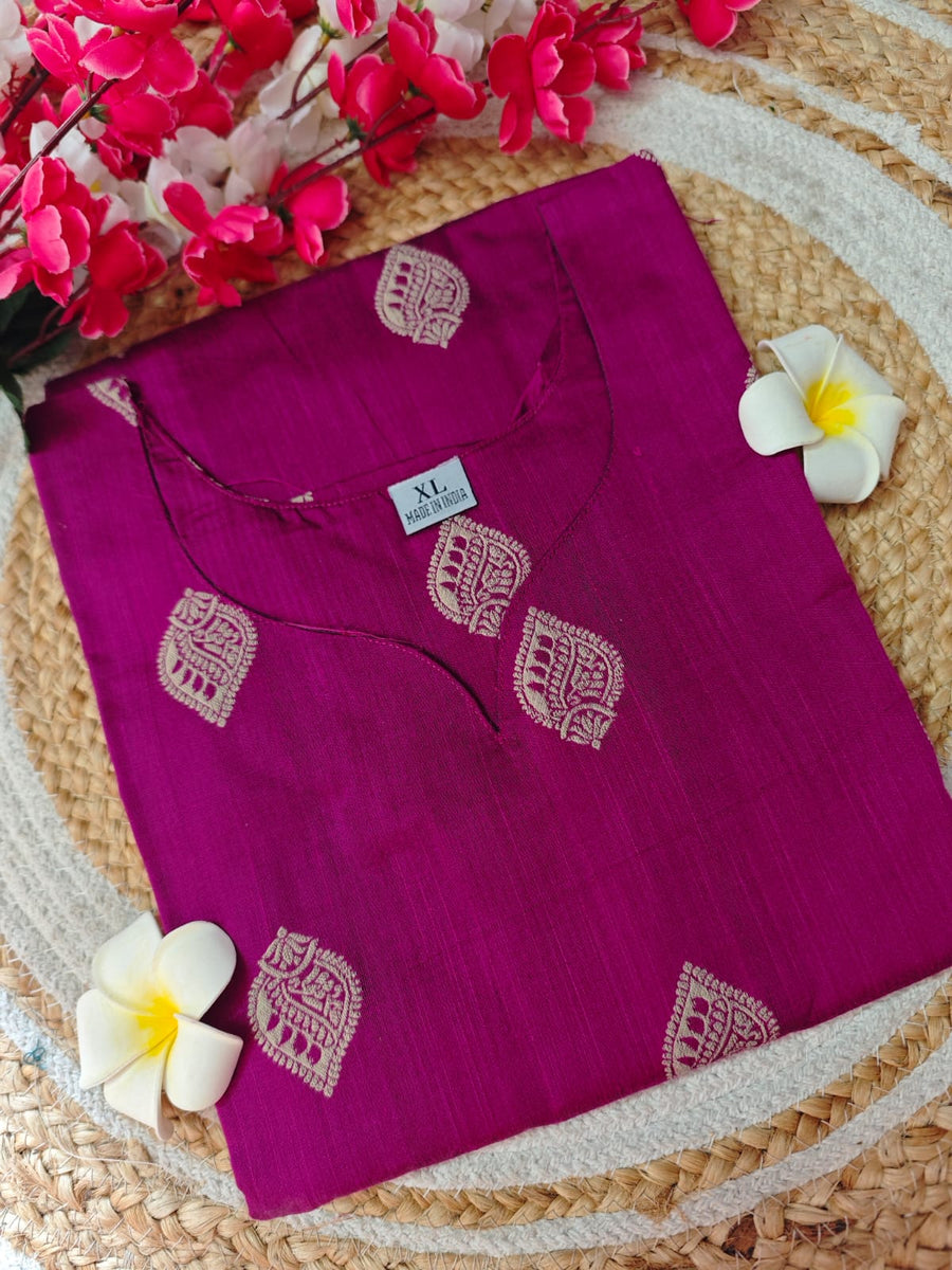 Dupion Raw Silk Kurti