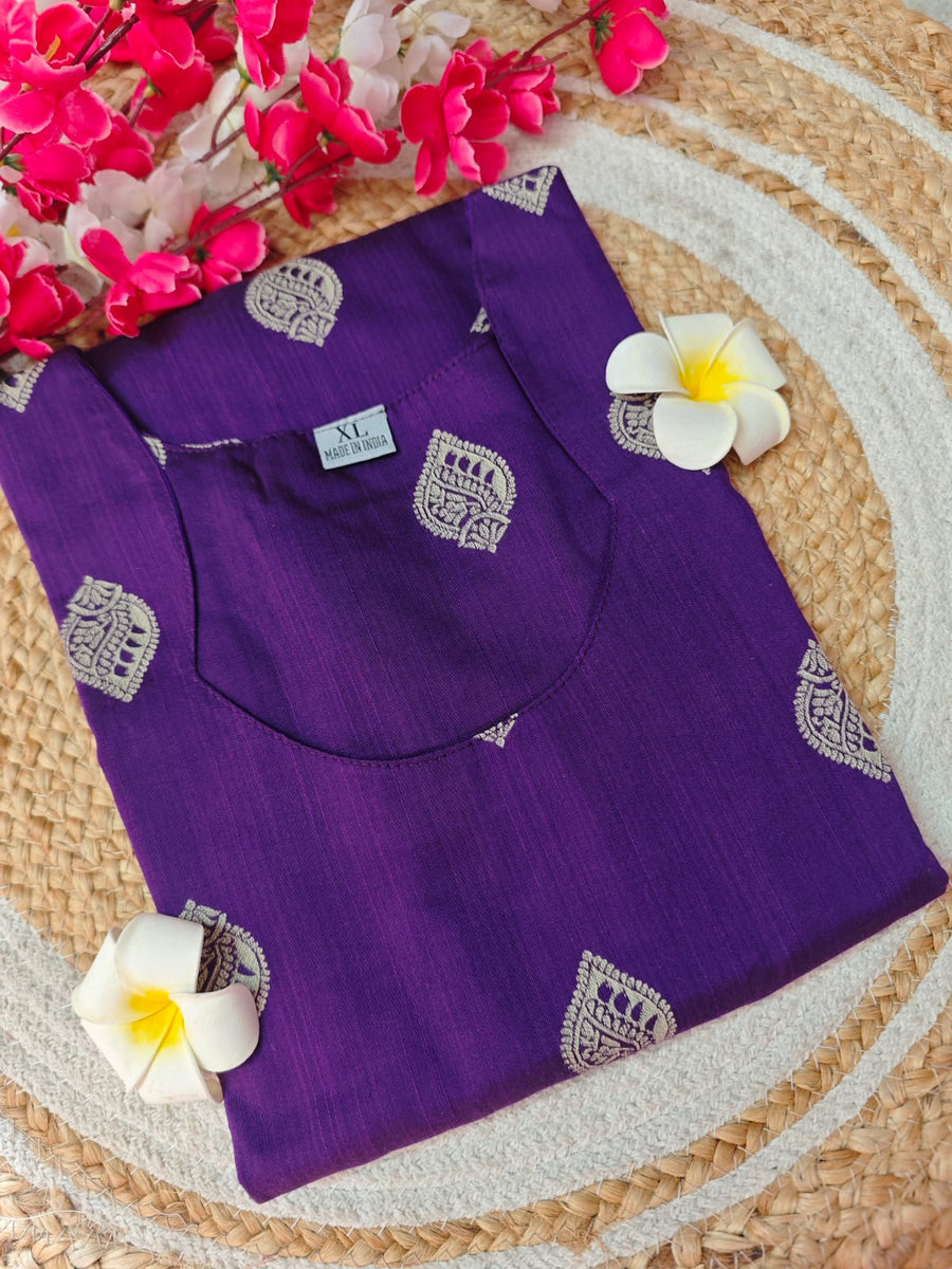 Dupion Raw Silk Kurti