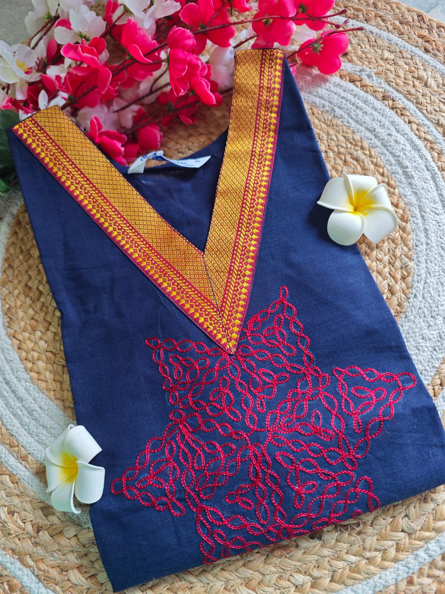 Chettinadu Embroidery cotton kurti