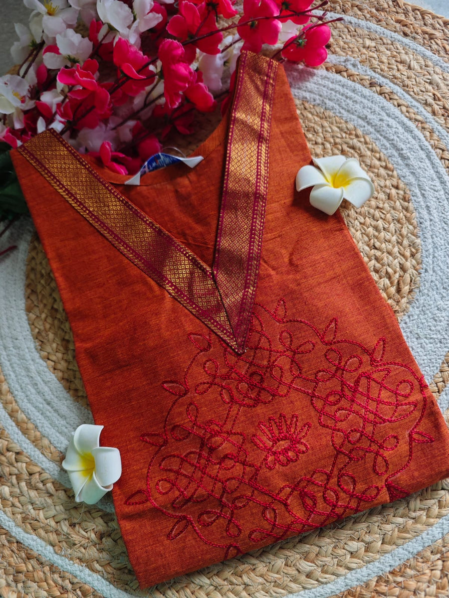 Chettinadu Embroidery cotton kurti