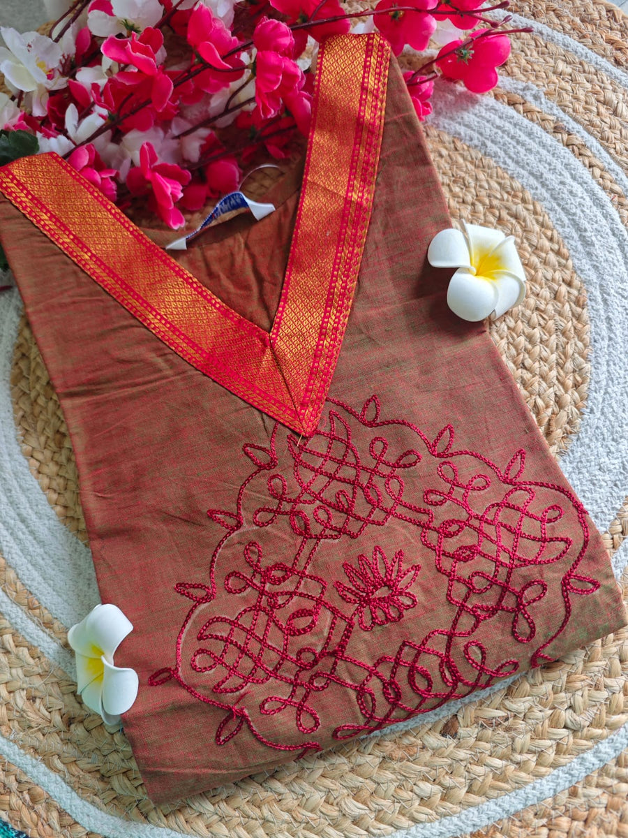 Chettinadu Embroidery cotton kurti
