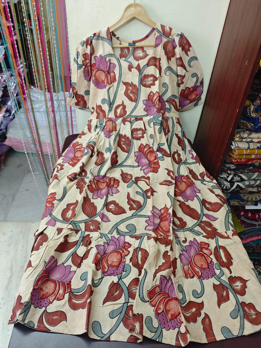 Handblock kalamkari frocks