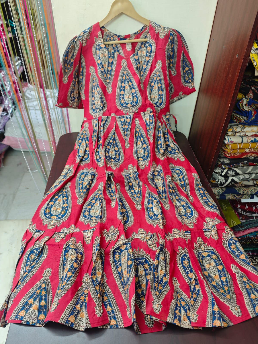 Handblock kalamkari frocks