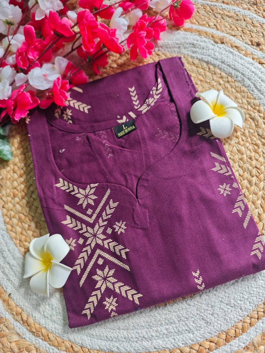Flex Cotton Straight cut kurti