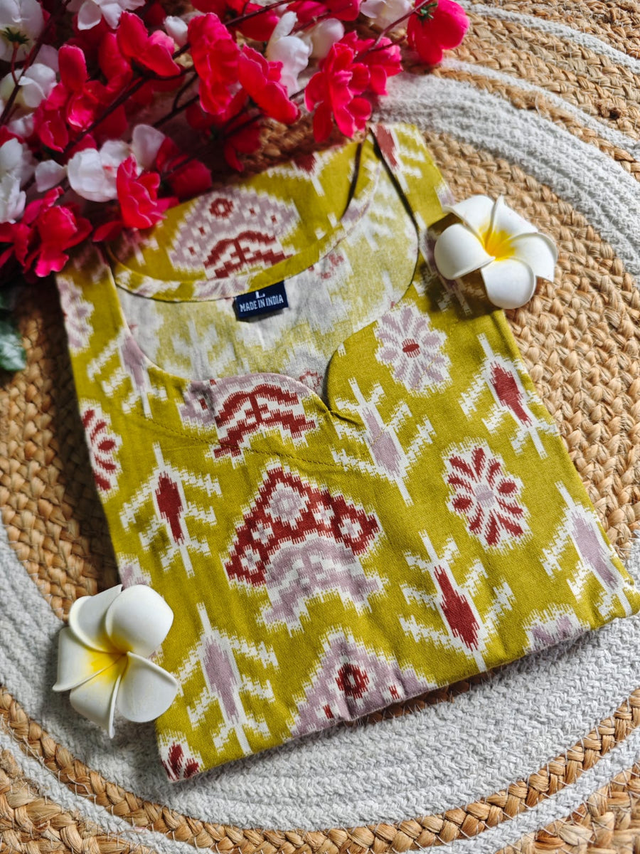 Flex Cotton Straight cut kurti
