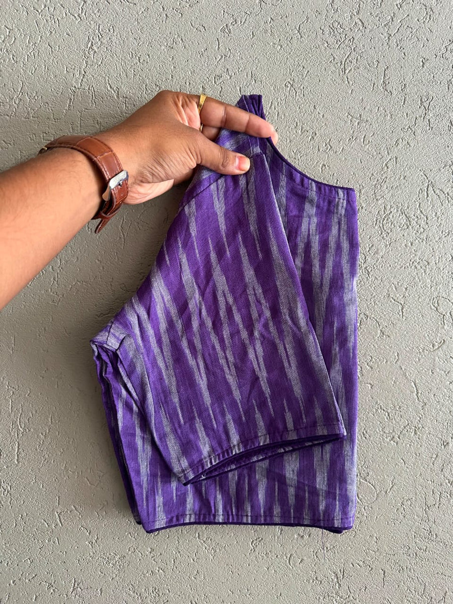 Boat Neck Cotton Blouse