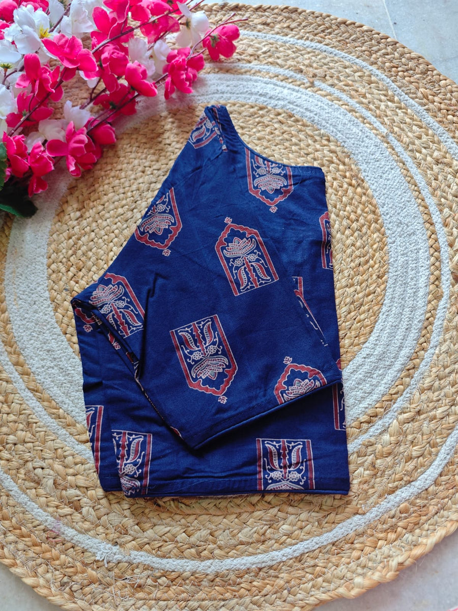Boat Neck Cotton Blouse