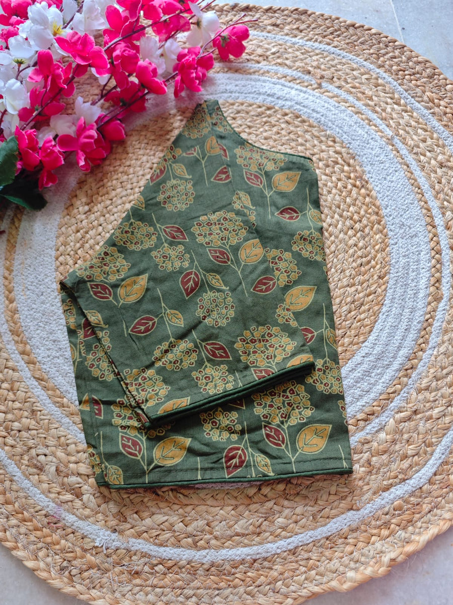 Boat Neck Cotton Blouse