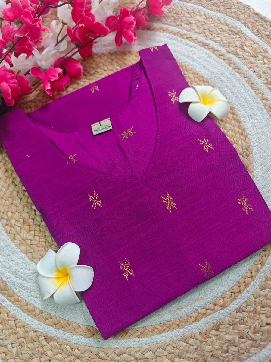 Dupion Raw Silk Kurti