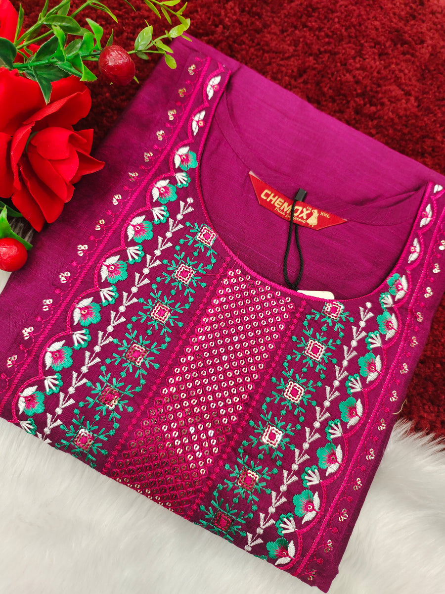 Branded Straight cut kurti