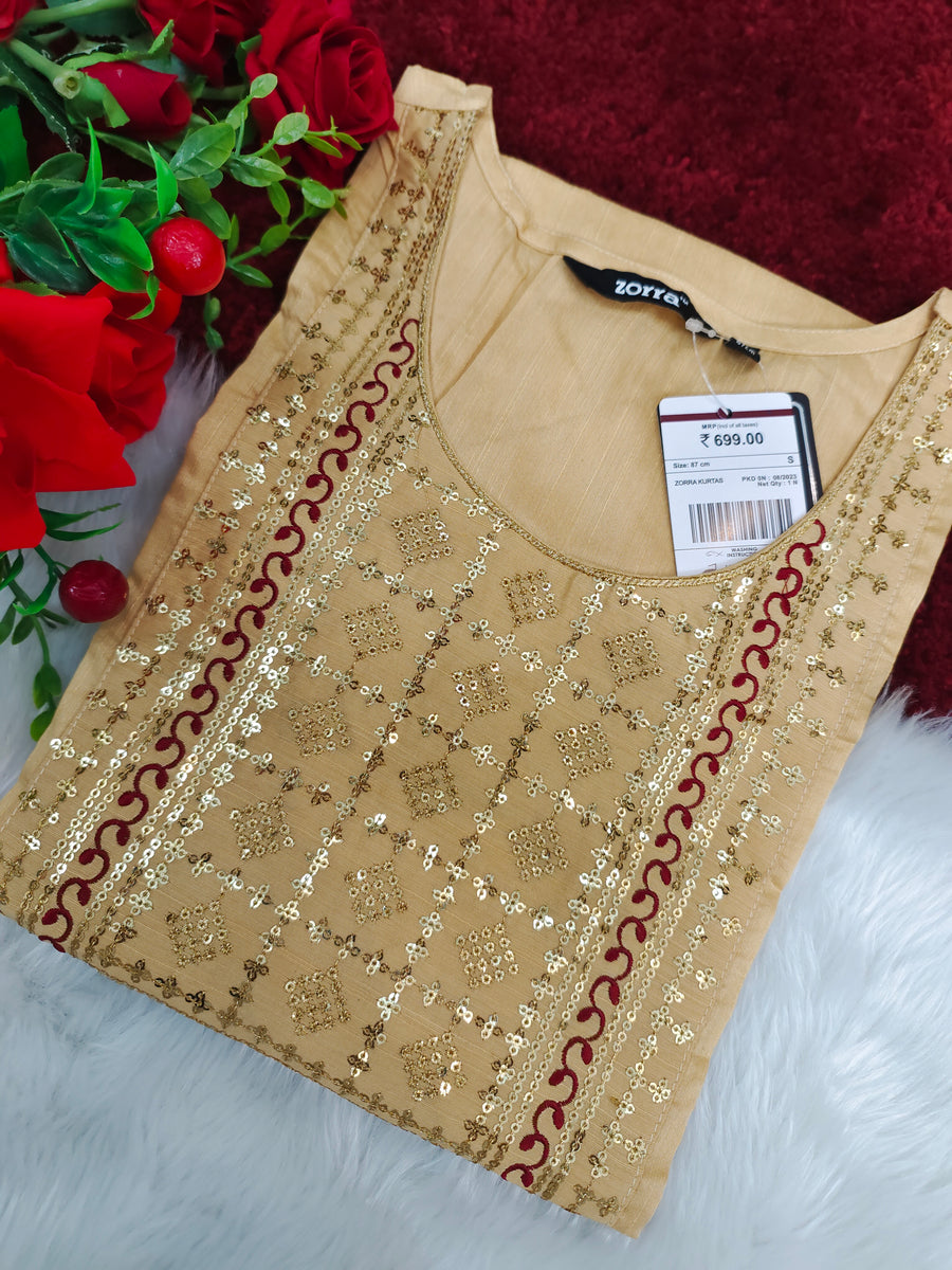 Branded Straight cut kurti