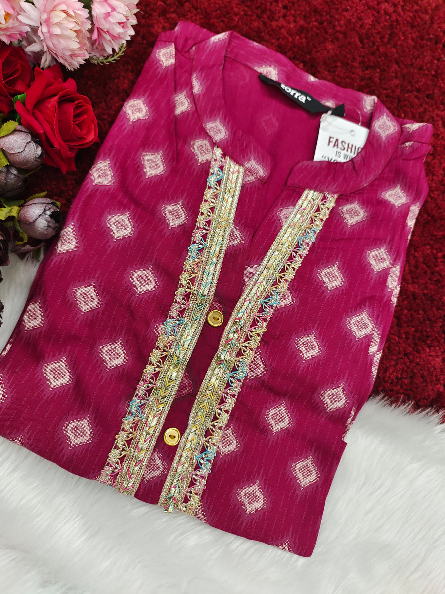 Branded Straight cut kurti