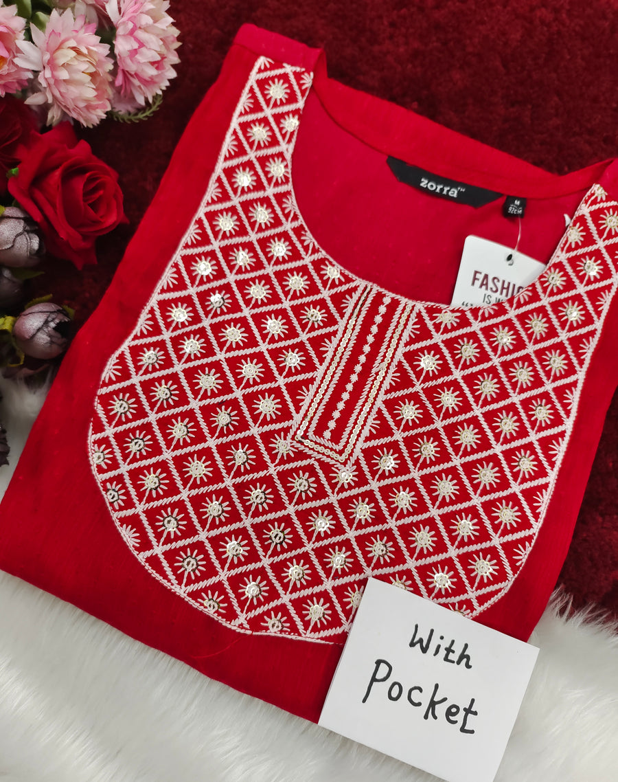 Branded Straight cut kurti