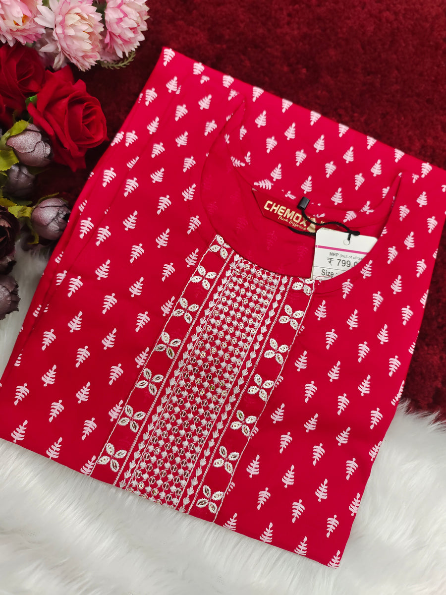 Branded Straight cut kurti