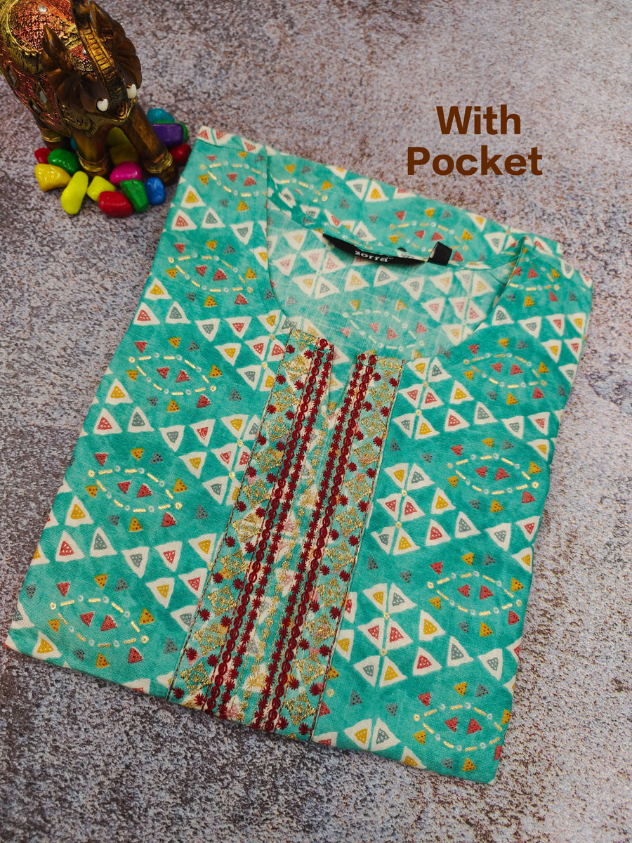 Branded Straight cut kurti