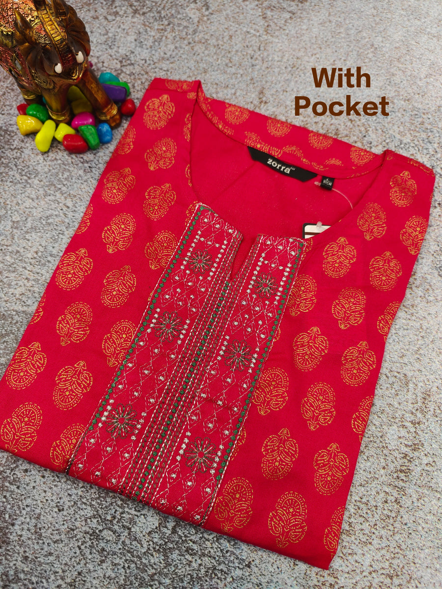 Branded Straight cut kurti