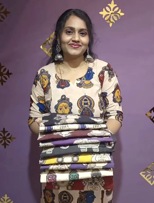 Straight Cut Kalamkari Kurtis