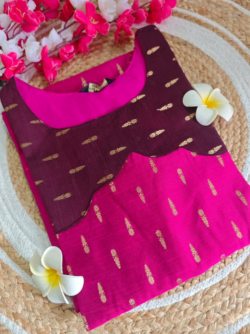 Dupion Raw Silk Kurti