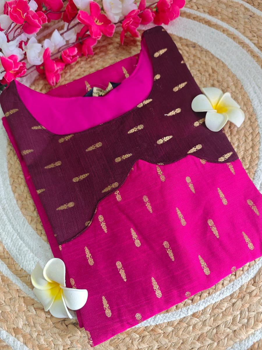 Dupion Raw Silk Kurti