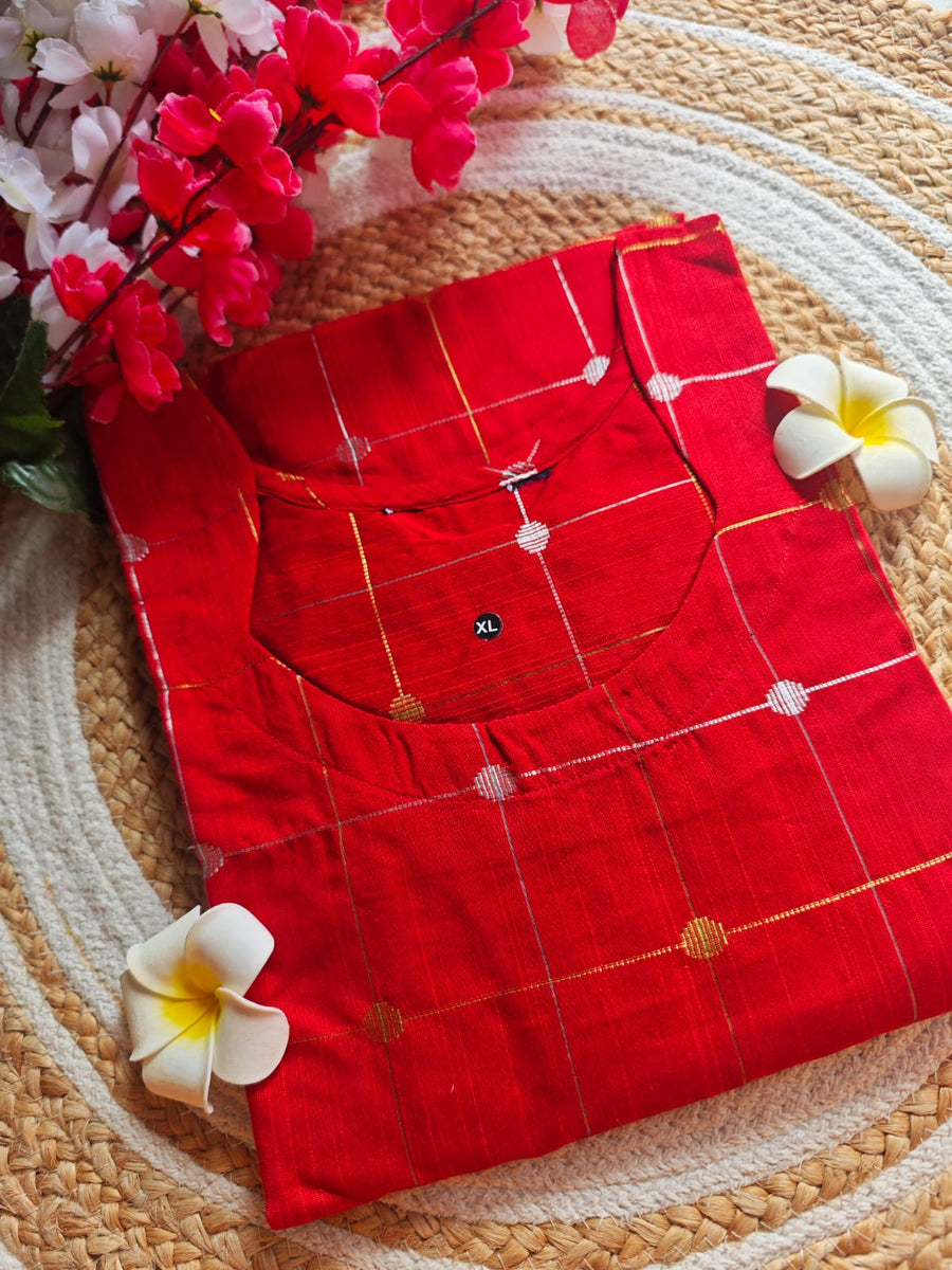 Dupion Raw Silk Kurti