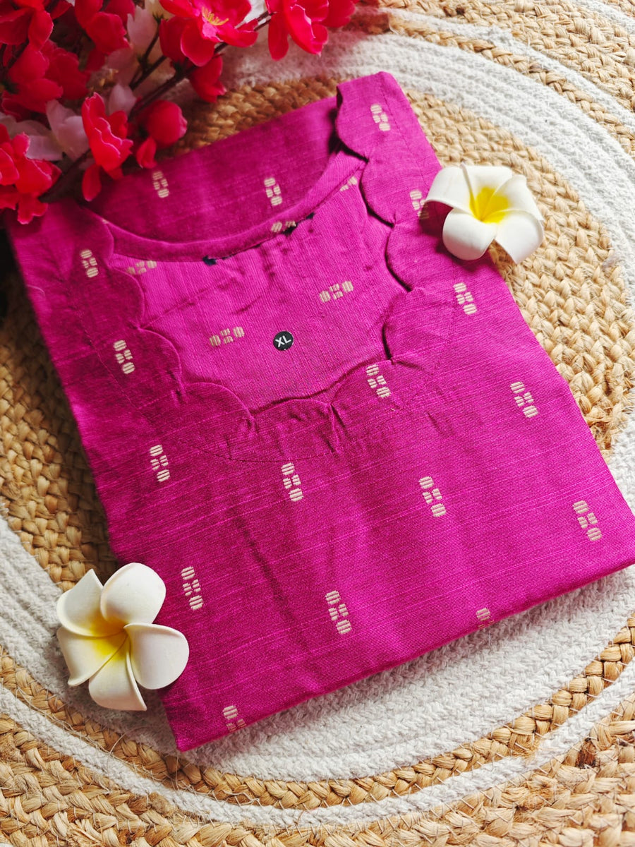 Dupion Raw Silk Kurti