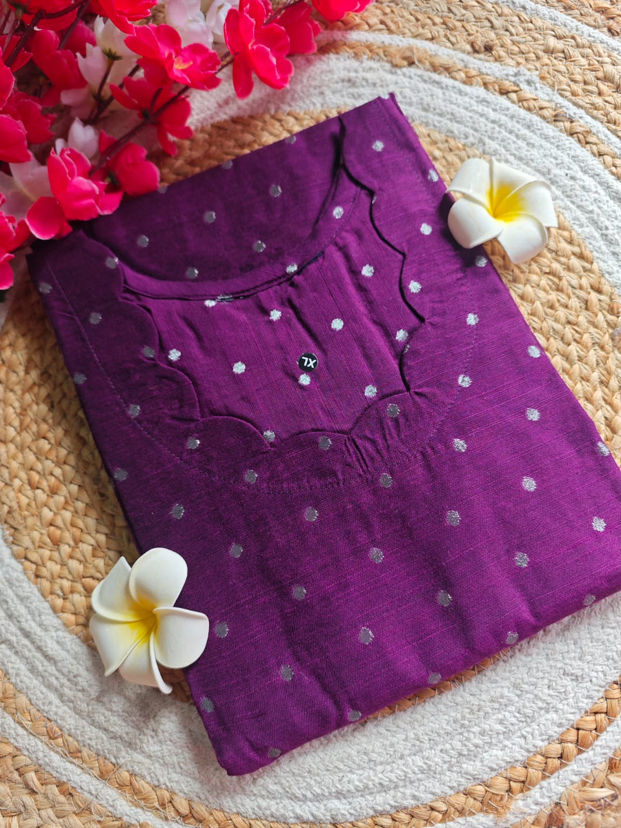 Dupion Raw Silk Kurti