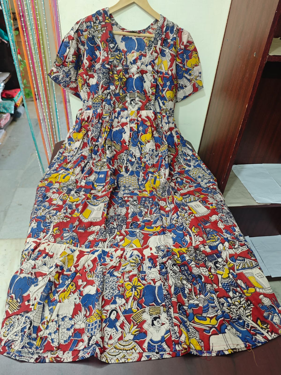 Handblock Kalamkari Frock