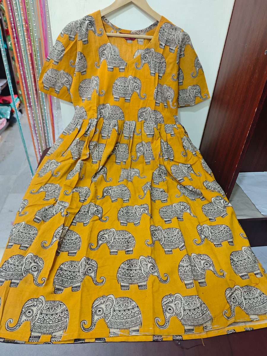 Handblock Kalamkari Frock