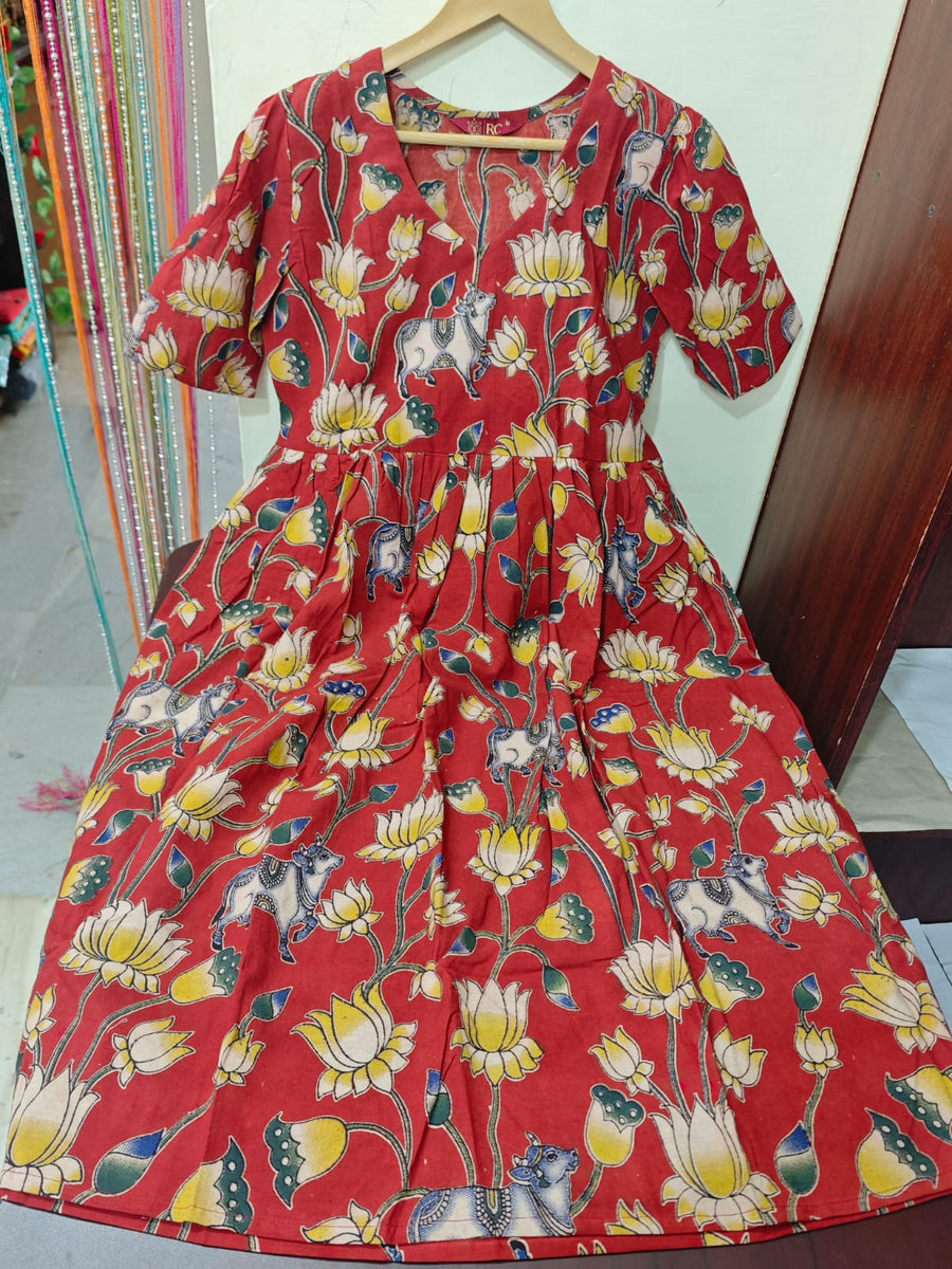 Handblock Kalamkari Frock