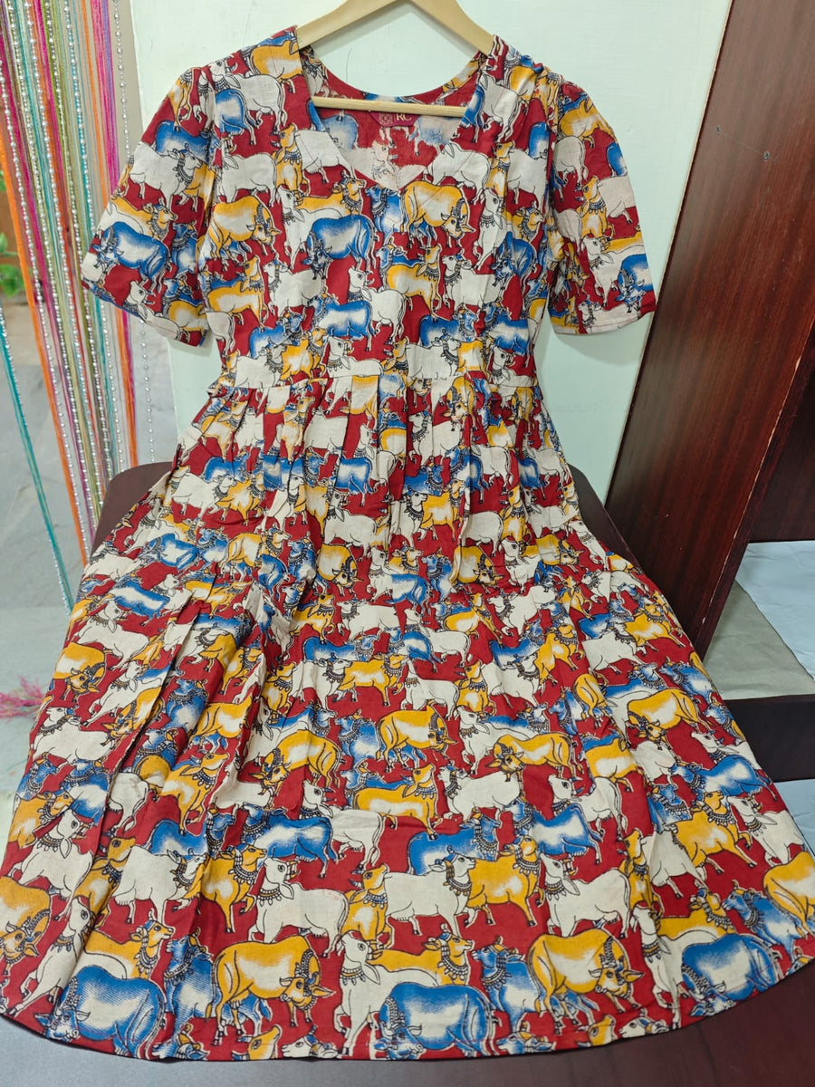 Handblock Kalamkari Frock