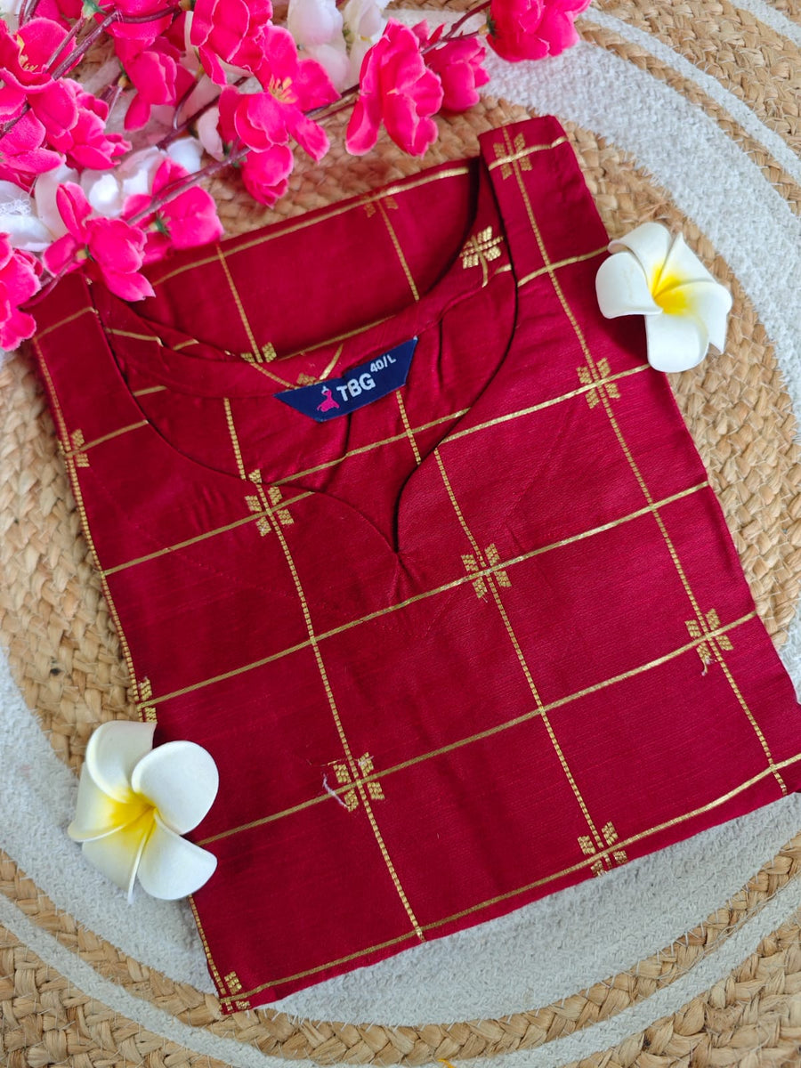 Dupion Raw Silk Kurti