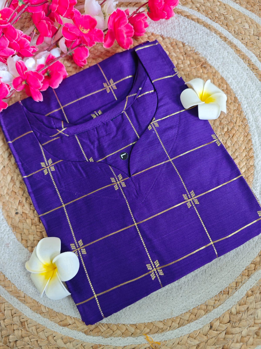Dupion Raw Silk Kurti