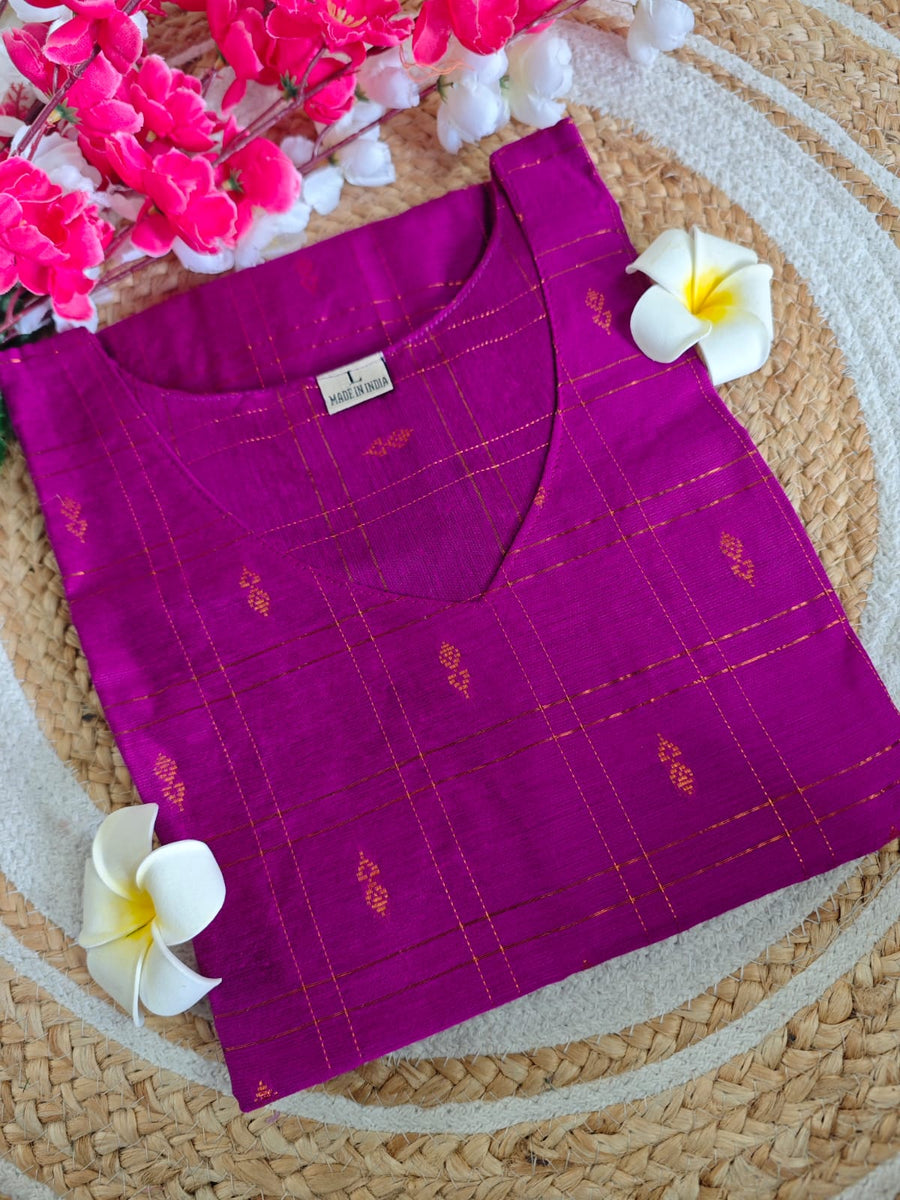 Dupion Raw Silk Kurti