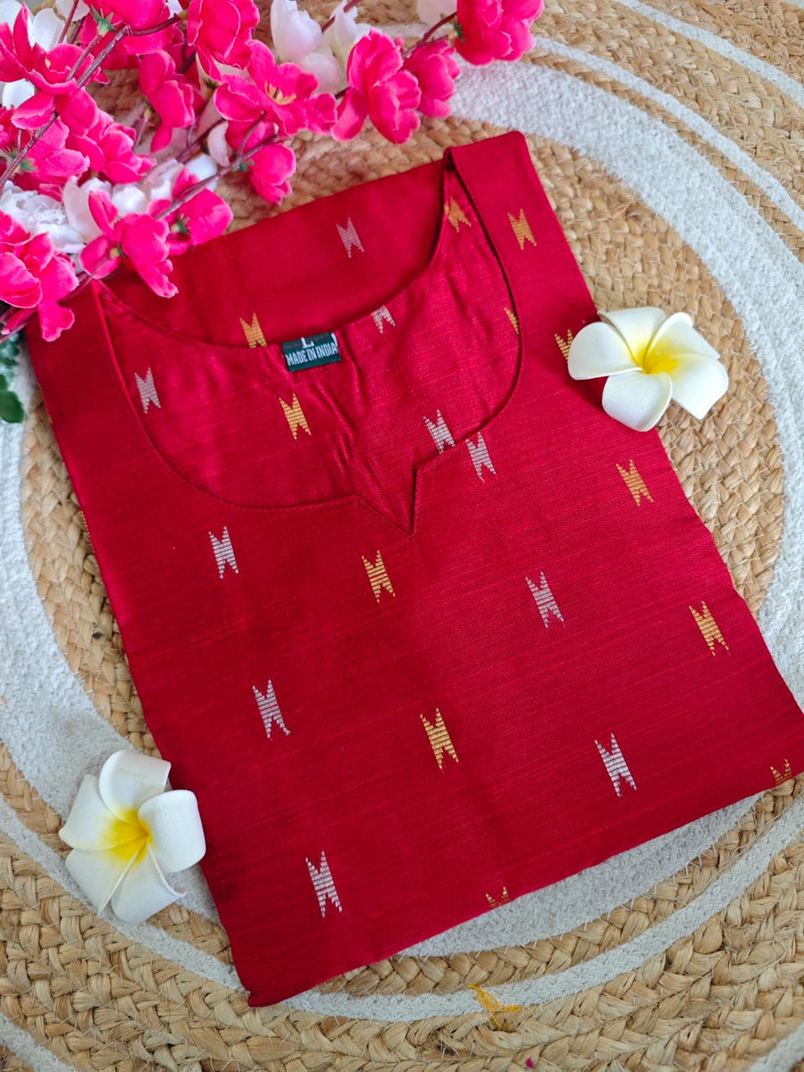Dupion Raw Silk Kurti