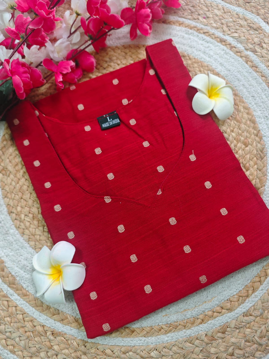 Dupion Raw Silk Kurti
