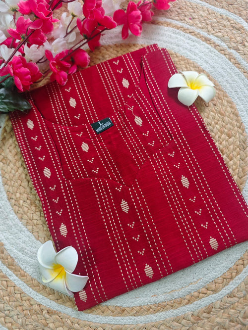 Dupion Raw Silk Kurti