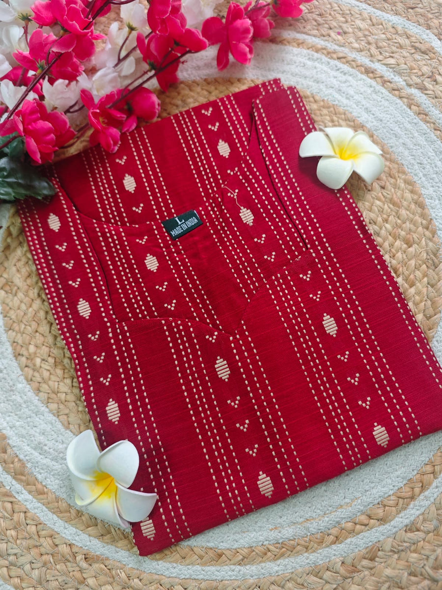 Dupion Raw Silk Kurti