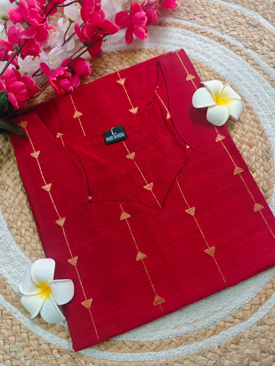 Dupion Raw Silk Kurti
