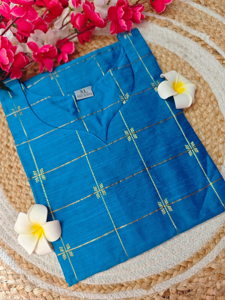 Dupion Raw Silk Kurti