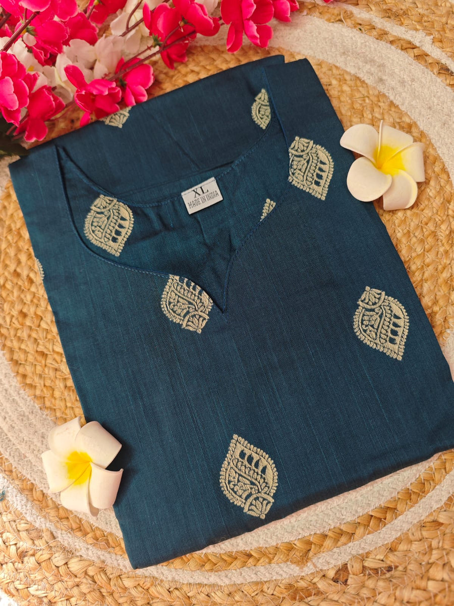 Dupion Raw Silk Kurti