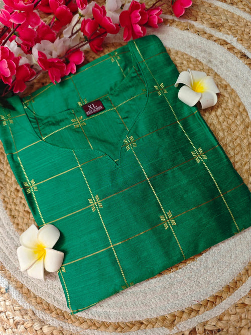 Dupion Raw Silk Kurti
