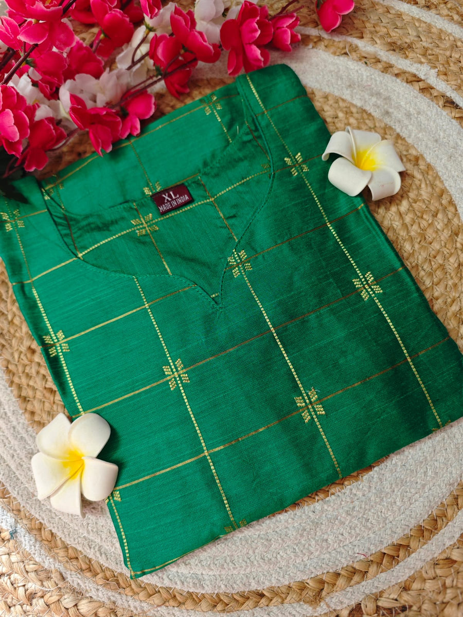 Dupion Raw Silk Kurti