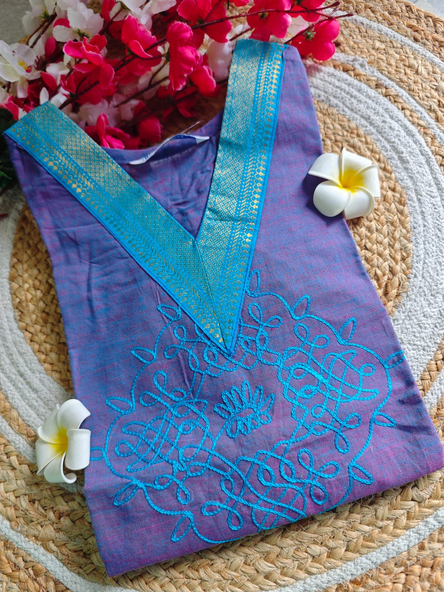 Chettinadu Embroidery cotton kurti