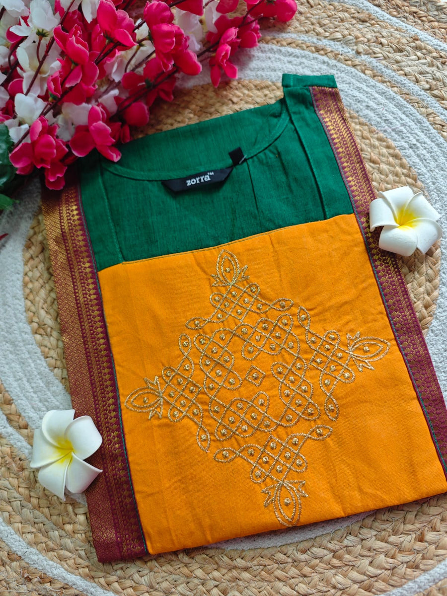 Kolam Mangalagiri cotton kurti