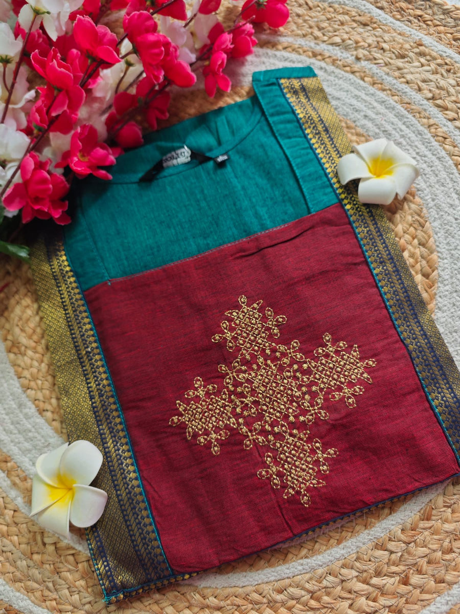 Kolam Mangalagiri cotton kurti